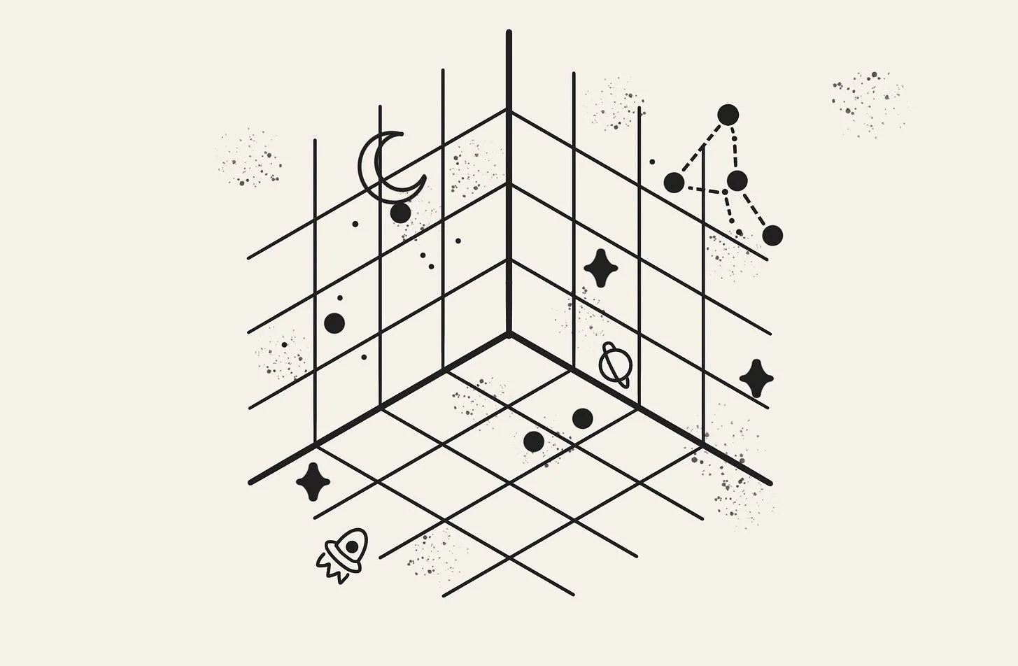 Vector space (Image hand-drawn by the author)